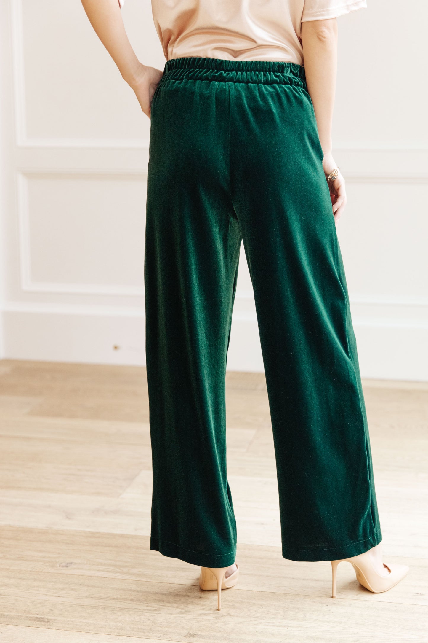 Very J Velvet Elvis Wide Leg Velvet Pants