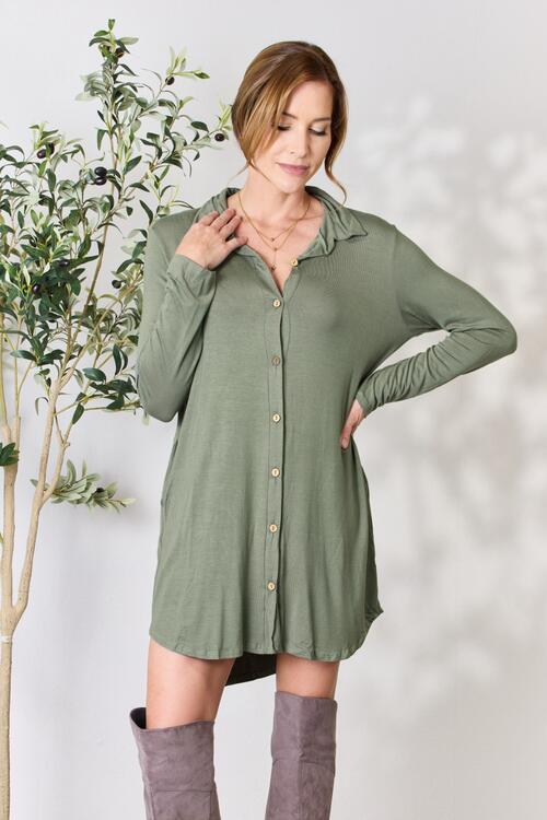 Celeste Button Down Shirt Dress