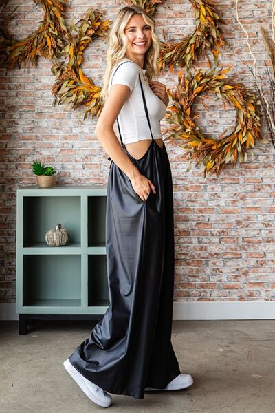 First Love Wide Leg Overalls