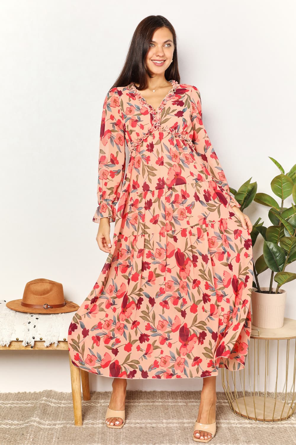 Double Take Floral Maxi Dress